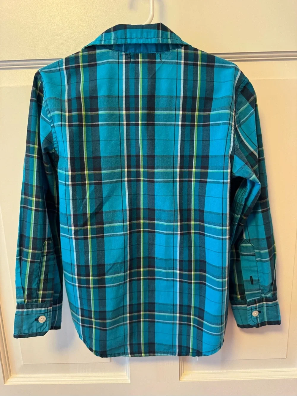 Old Navy Blue Plaid Button-Down Shirt for Kids